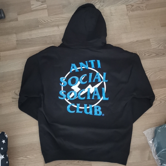 Black XL Antisocial Social Club x Fragment Hoodie - Picture 2 of 3